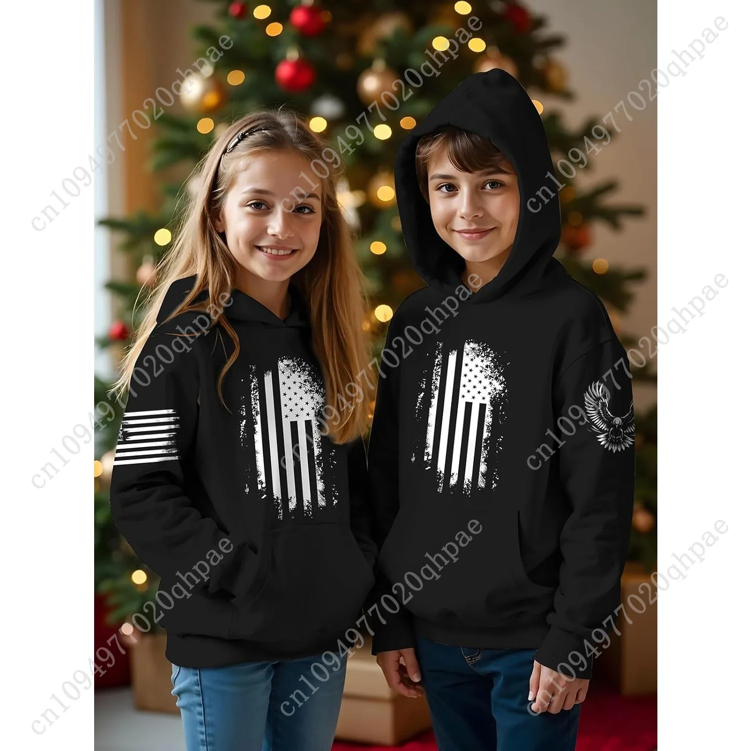 sanatty 3D-print hoodies voor tienerjongens kinderen, grafisch bedrukte sweatshirtpullover, 6-16 jaar, met zakken