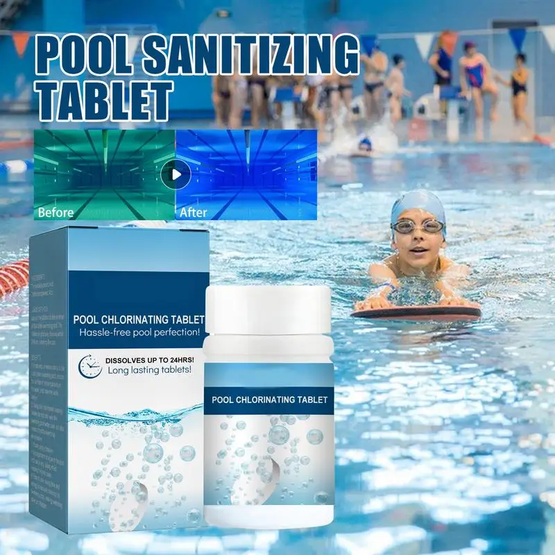 

Pool Cleaner Tablets 100 Pieces Quick-Dissolving Odor Eliminator Hot Tub Tablets Household Supplies For Cleaning Gymnasium Hot