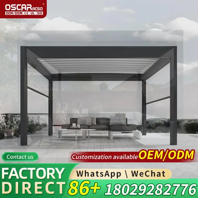 Electric Aluminium Frame Pergolas Gazebo Ideal for Outdoor Areas Garden Structures Bioclimatic Pergola pergola