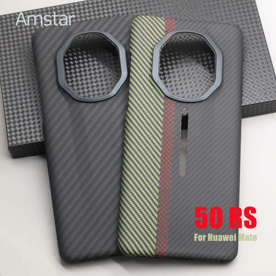 

Amstar High-quality Carbon Fiber Phone Case for Huawei Mate 50 RS Ultra-thin Anti-drop 600D Aramid Fiber Mate 50 RS Cases Cover