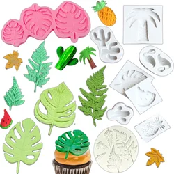 Leaf Fruits Silicone Molds Turtle Palm Trees Leaves Fondant Mould Professional Accessories Chocolate Candy Sugarcraft Forms