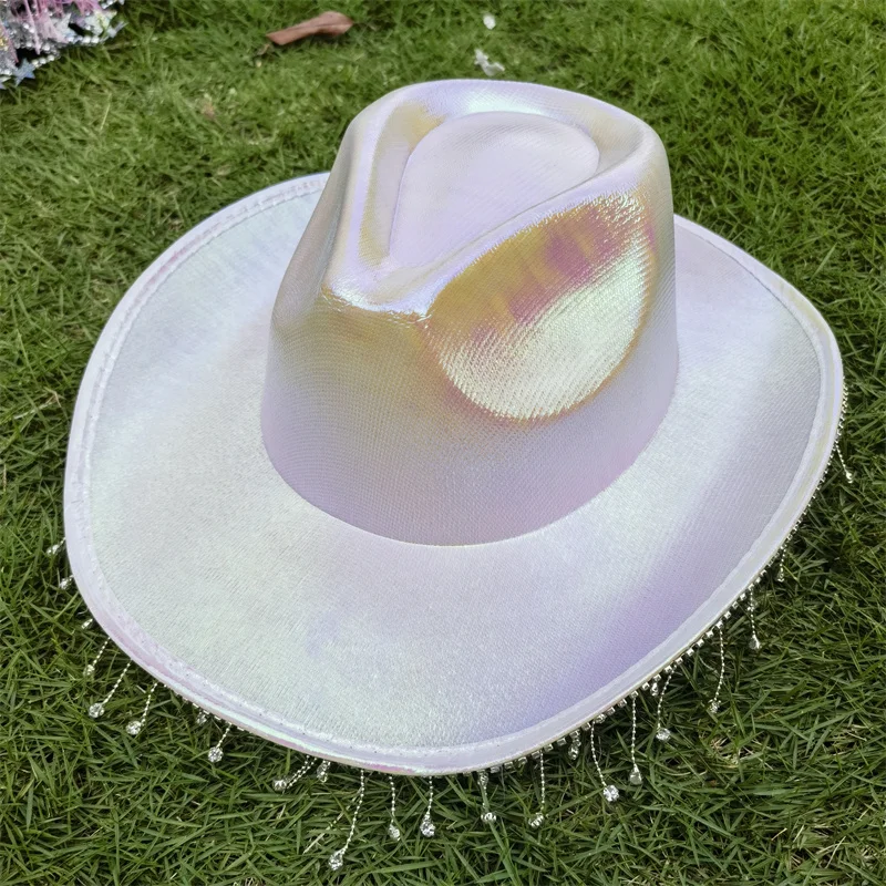 Kowbojski kapelusz Western Cowboy New Design Wedding Decorate Bride Pink White Red Woman Caps Luxury Star 모자 Sombrero Vaquero Sombrero