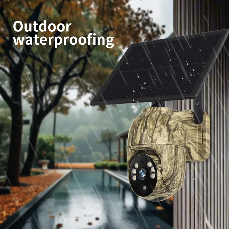 4MP WiFi Wireless Outdoor Solar Camera 4G SIM Card with Solar Panel Two-Way Audio Security CCTV Camera