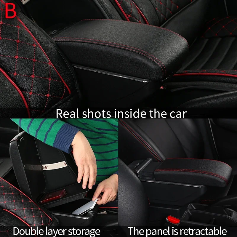 For Nissan Tiida C11 Armrest box For Nissan Sylphy Versa Tiida Latio Car Armrest box Interior Center Storage Box Car Accessories view 6