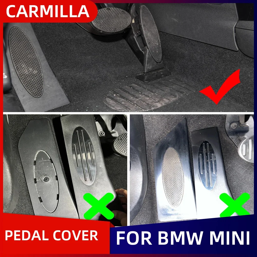 Auto Fußstütze Gas Bremse Kupplung Pedal Abdeckung für BMW Mini Cooper JCW S R55 R56 R60 R61 F54 F55 F56 F60 Edelstahl AT/MT – Detail 5