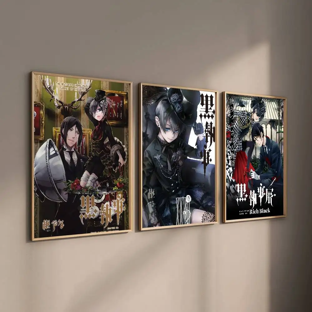 B-Black B-Butler انمي ياباني ملصق غرفة المعيشة جدار الفن المرآب غرفة ديكور المياه برهان ورقة طباعة غرفة ملصقات ديكور لتزيين الغرف