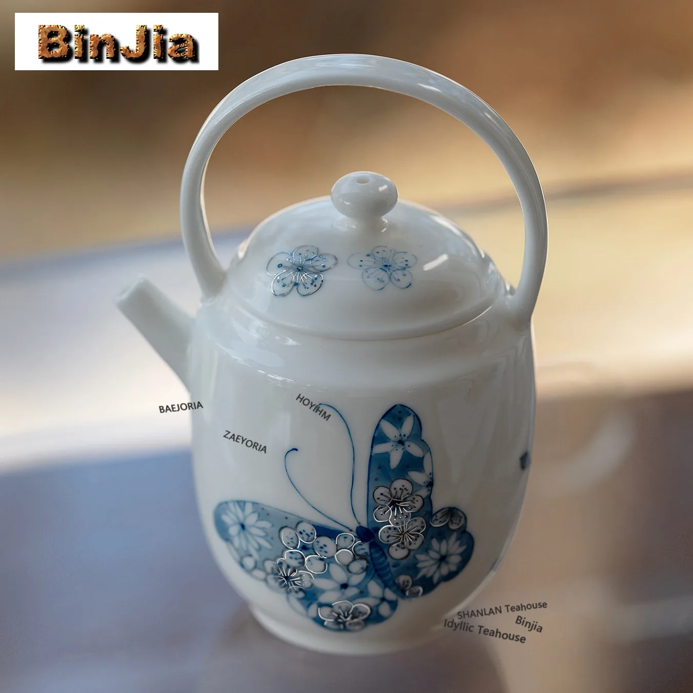 

130ml Hand-painted Platinum Butterfly Teapot Traditional Tea Infuser Pot Tea Maker Kettle With Filter Chinese Teaset Craft Gifts