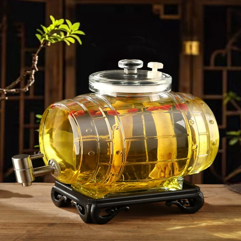 Wine Glass Bottle High-Grade Wine Barrel Sealed Wine Jar Wine Jar Wine Barrel Special Wine Bottle