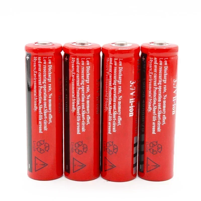 3.7V rechargeable liion battery for Led flashlight Torch litio batteryVoor Led Zaklamp Of Elektronische