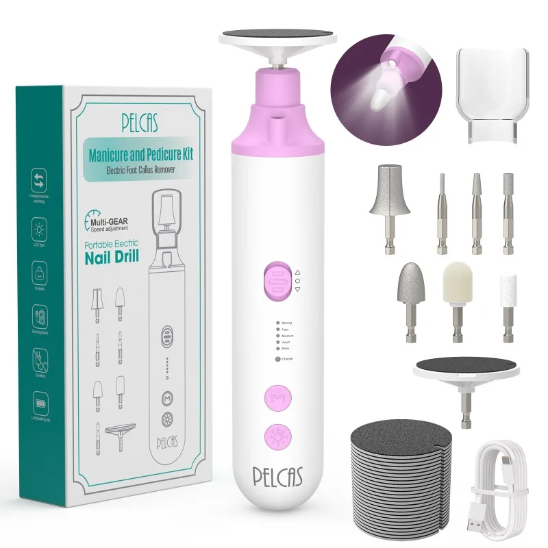

Nail Drill Kit, Cordless Electric Nail Drill Professional Kit 4500rpm, E-File Nail Kit for Manicure Salon Home