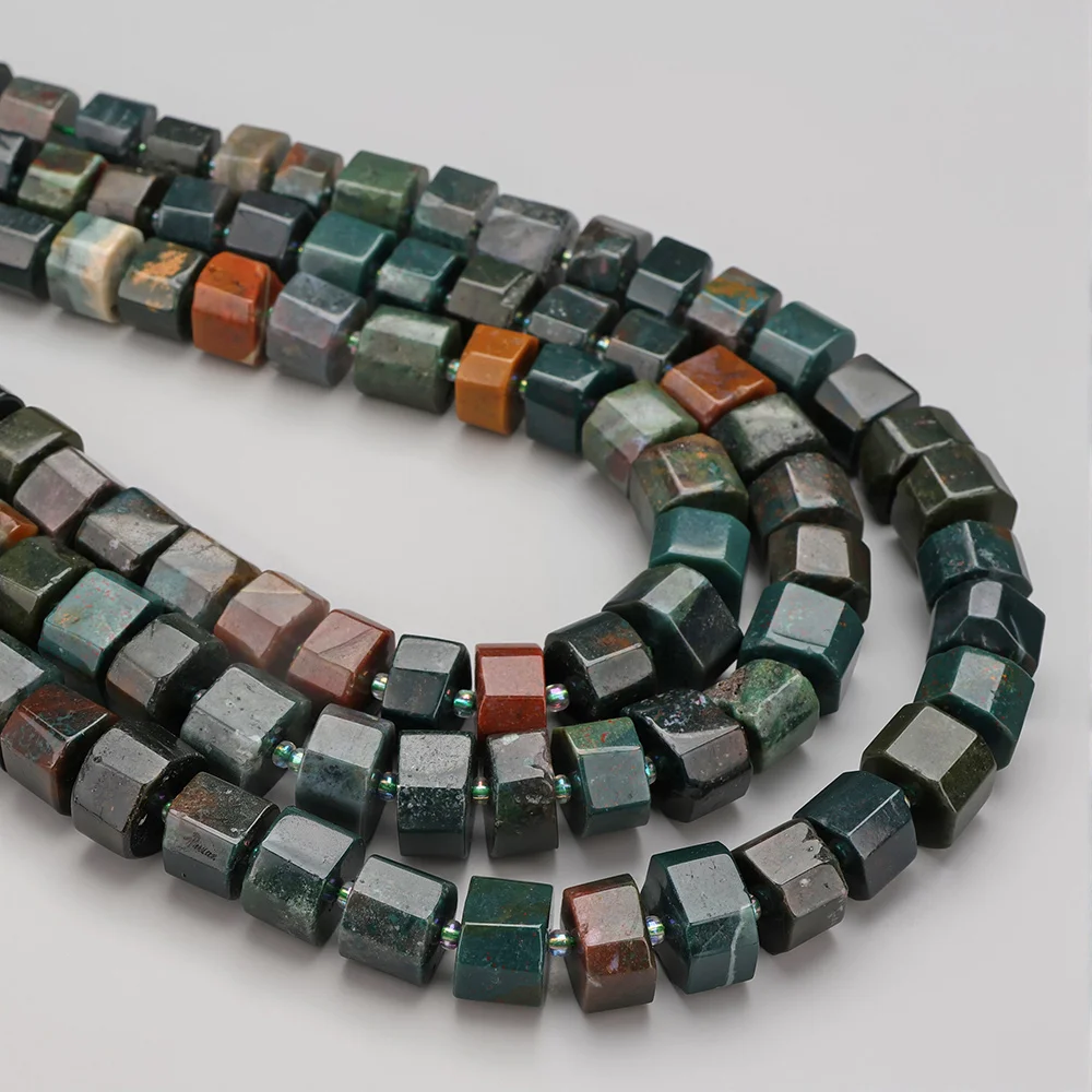 Gemischte Naturstein Facettierte Würfelperlen Rhodonit Amazonit Achat Amethyst Quarz Lose Abstandsperlen DIY Schmuckherstellung Zubehör – Detail 12