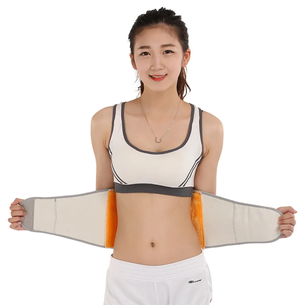 

Warm Waist Warmer Belt Thermal Lumbar Support Abdominal Protector Fleece Kidney Binder Stretchy Body Wrap For Back Pain