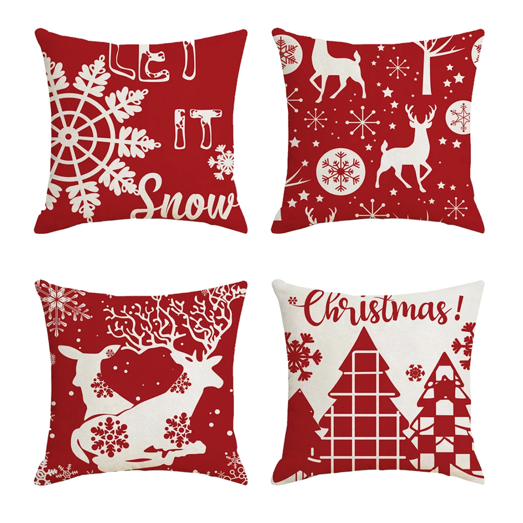 Christmas Pillow Cover Decoration Pillows Case Cushion Covers Bedroom