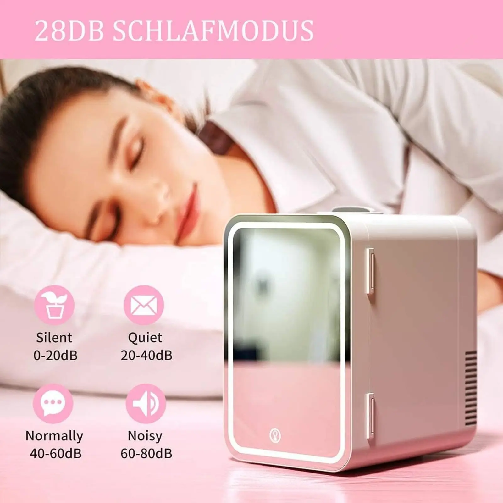 Makeup 8L Small Refrigerator With LED lights Mirror Cosmetic Mini Fridge for Skincare Portable Beauty Fridges for Bedroom Office