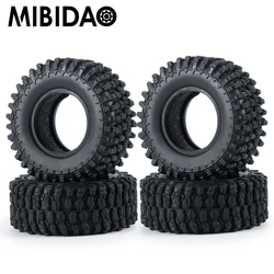 MIBIDAO 4Pcs 1.0inch 50/54mm Soft Rubber Tires for Axial SCX24 1/24 TRX4M 1/18 RC Crawler Car Model Upgrade Parts