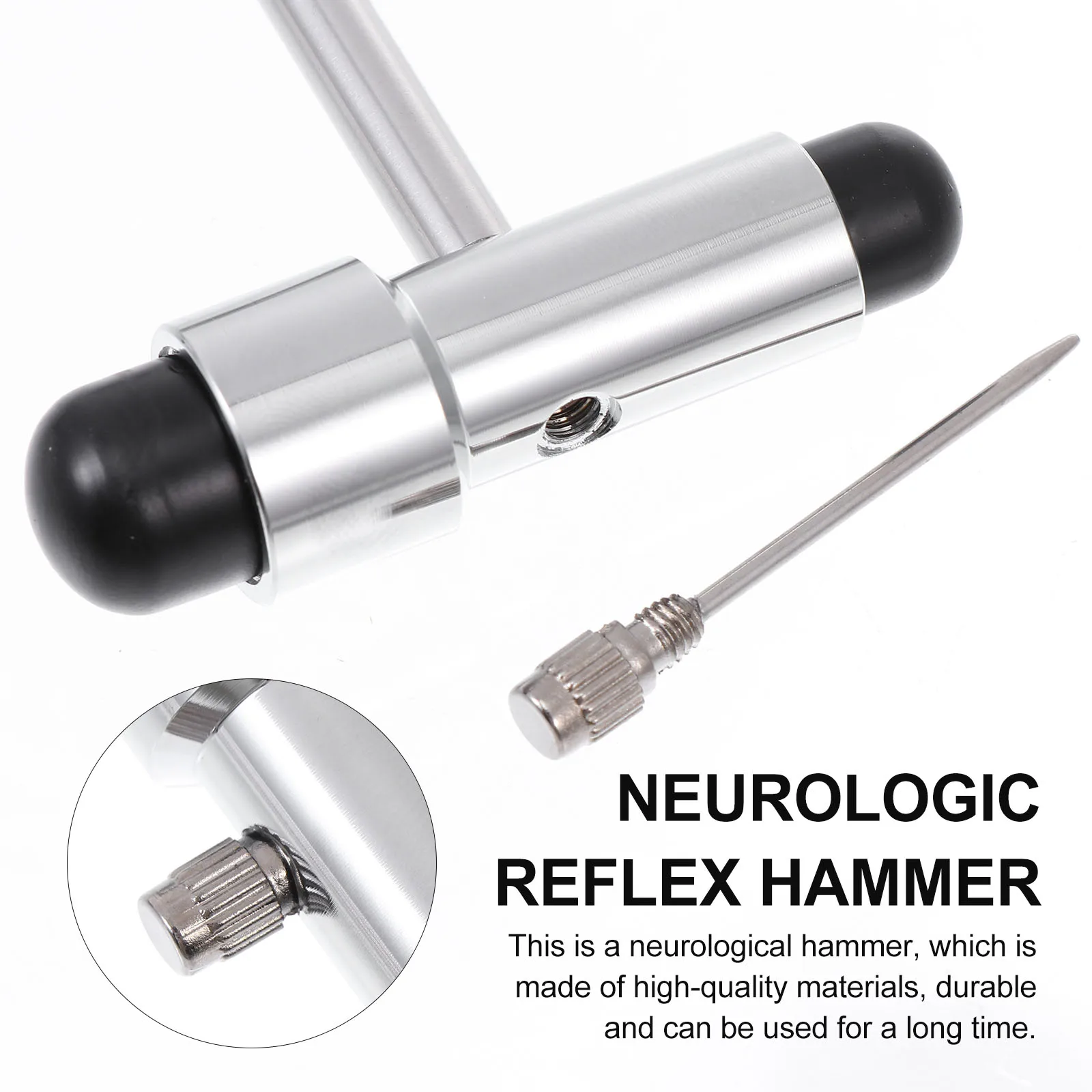 

1Pcs Reflex Hammer Neurological Medical Instrument T-Shape Dual Head Percussion Tool with Needle for Clinical