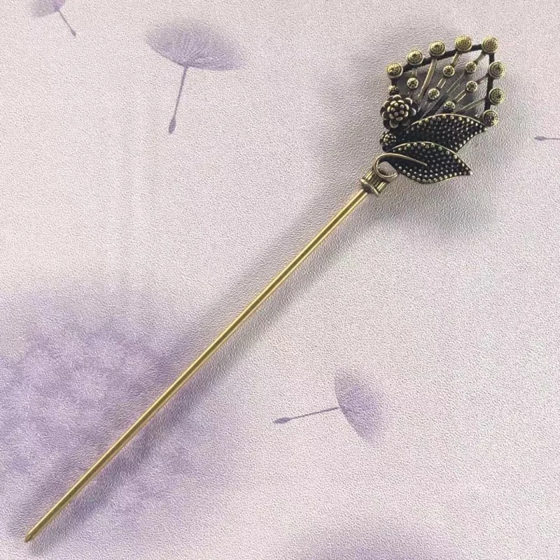 Vintage Brass Hairpin Hair Clasp Ethnic Style Faucet Hairpin Accessories Classical Updo Hair Accessories One Piece Dropshipping