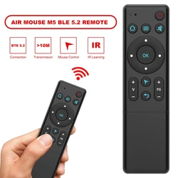 M5 Bluetooth 5.2 Air Mouse Wireless Infrared Learning Remote Control for Smart TV Box TV Projector and PC Smart Home