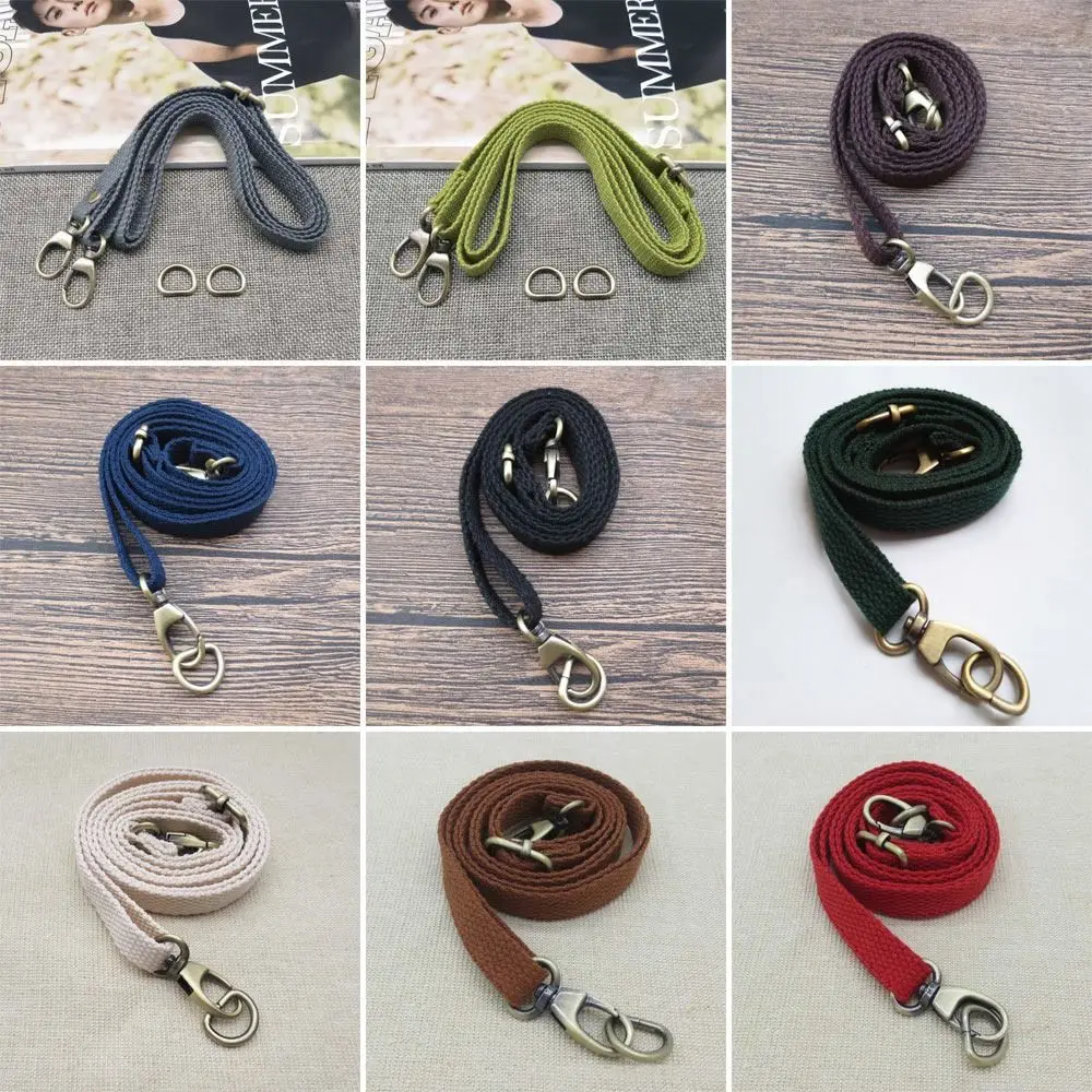Bags Accessories 130cm Canvas Bag Strap Adjustable Rivet Reinforced Crossbody Bag Straps Shoulder Bag Belts Women