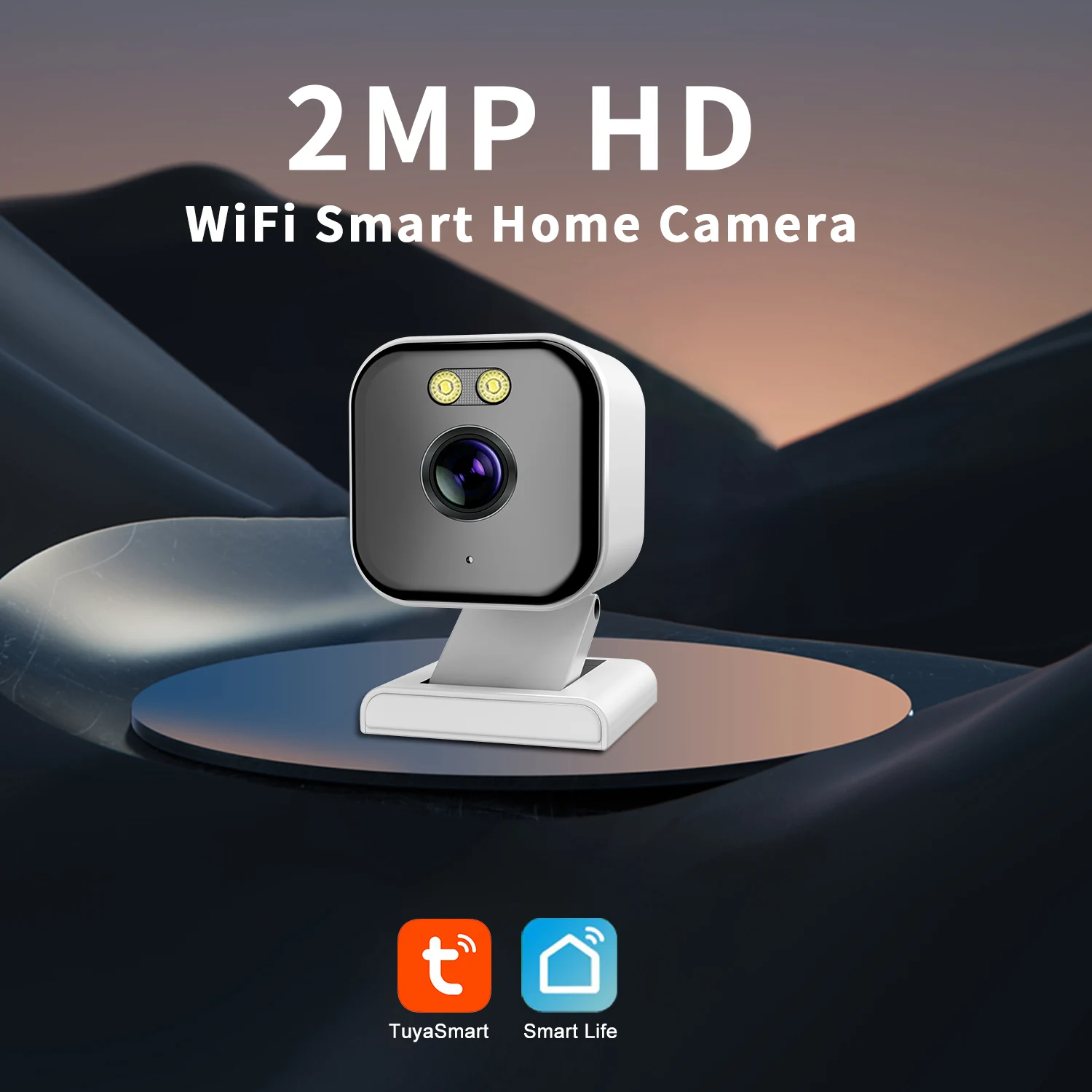 

Tuya Smart Mini WiFi Camera, Indoor Wireless Security Color Night Vision Camera, Supports Sirens and Alarm Sounds