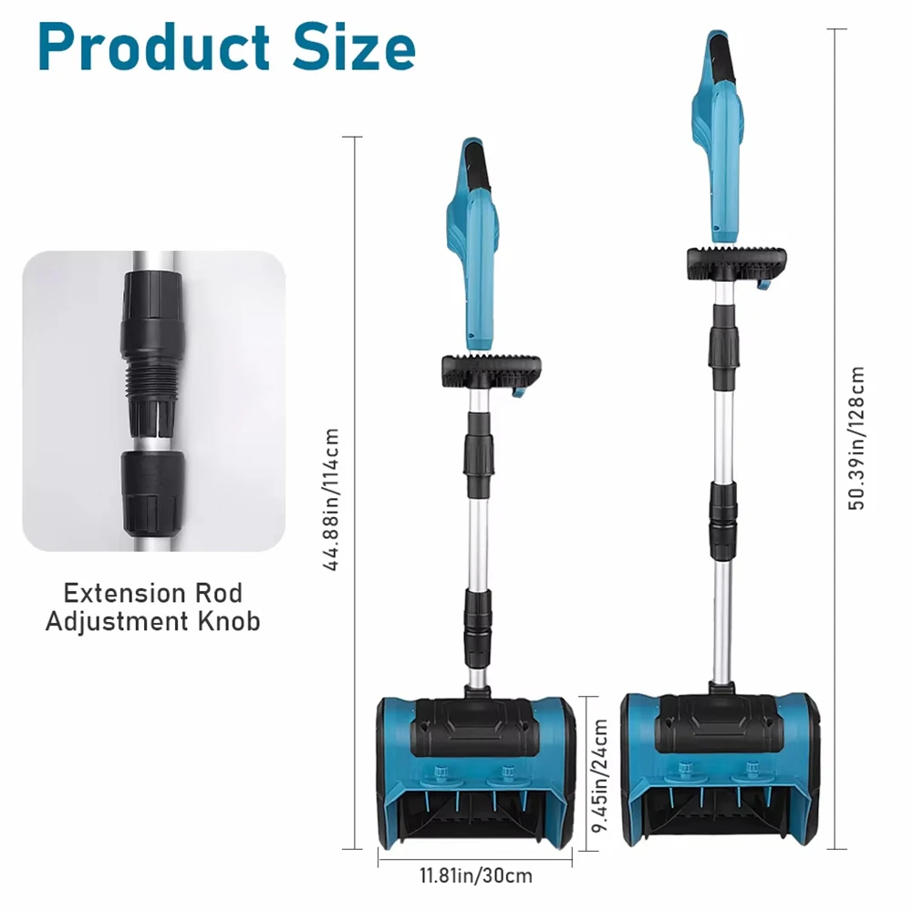 Electric Snow Shovel Cordless Snow Plow Lightweight Snow Thrower Machine Road Snow Clearing Tool for Makita 21V Battery Pin