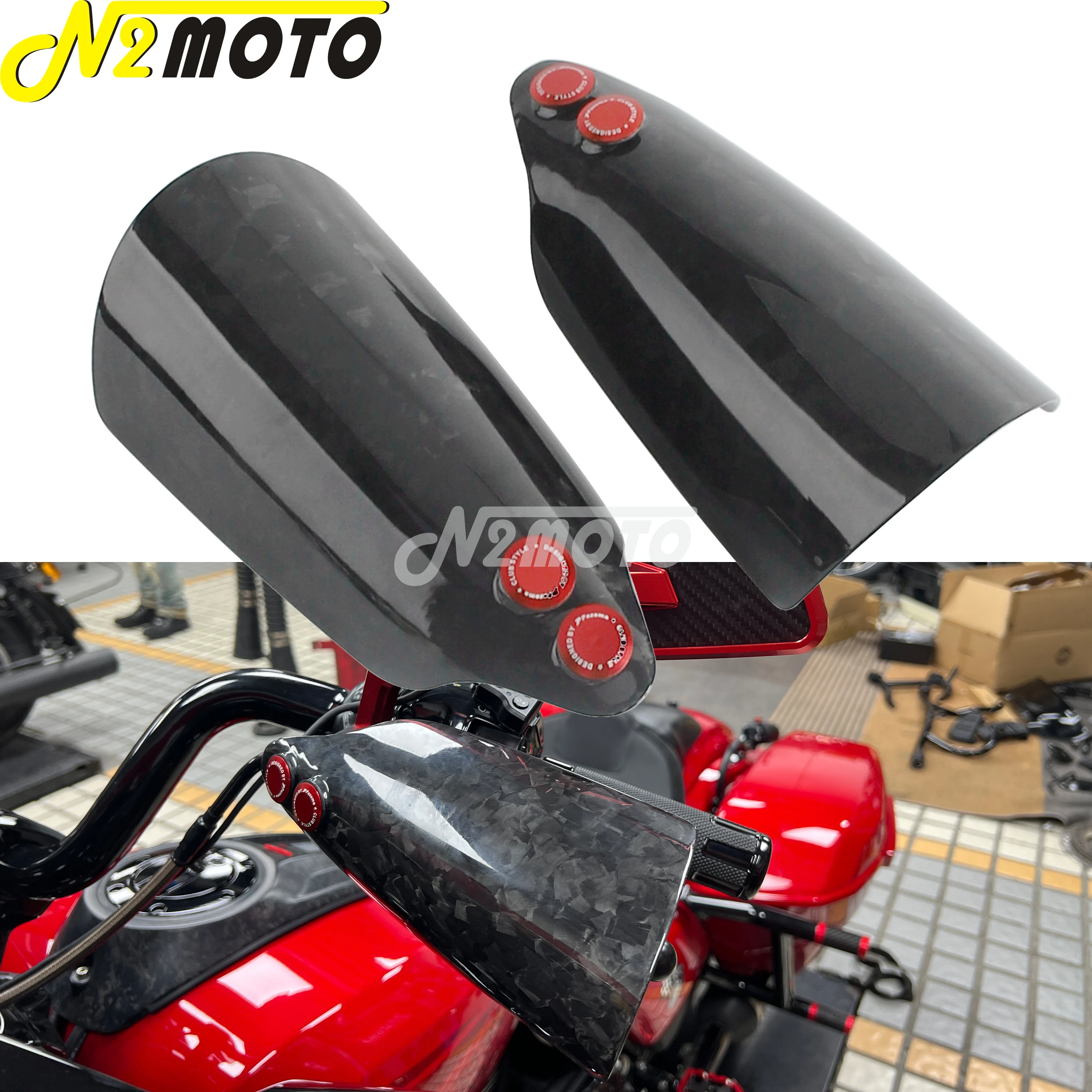 

Carbon Fiber Hand Prortecton Motorycle Wind Handguard For Harley Touring Road King CVO/SE Classic EFI FLHR FLHRC FLHRSE 2008-16