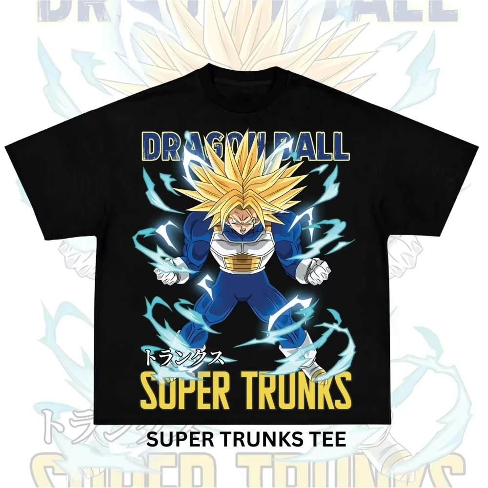 

Футболка Dragon Ball для мужчин и женщин, футболка с изображением Транка, аниме-футболка, летняя и весенняя футболка с короткими рукавами для мальчиков, одежда в стиле хип-хоп, панк, комплекты для родителей и детей