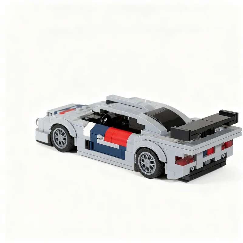 375pcs MOC Inspired Mercedessed Benz CLK GTR Race Car City Champions Model Building Blocks Christmas Gifts Construction Toys view 3
