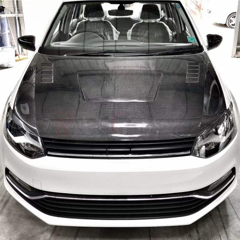 For Volkswagen Polo LY Style Carbon Fiber Hood Lightweight Design Improved Efficiency Engine Cover Daily Performance Upgrade