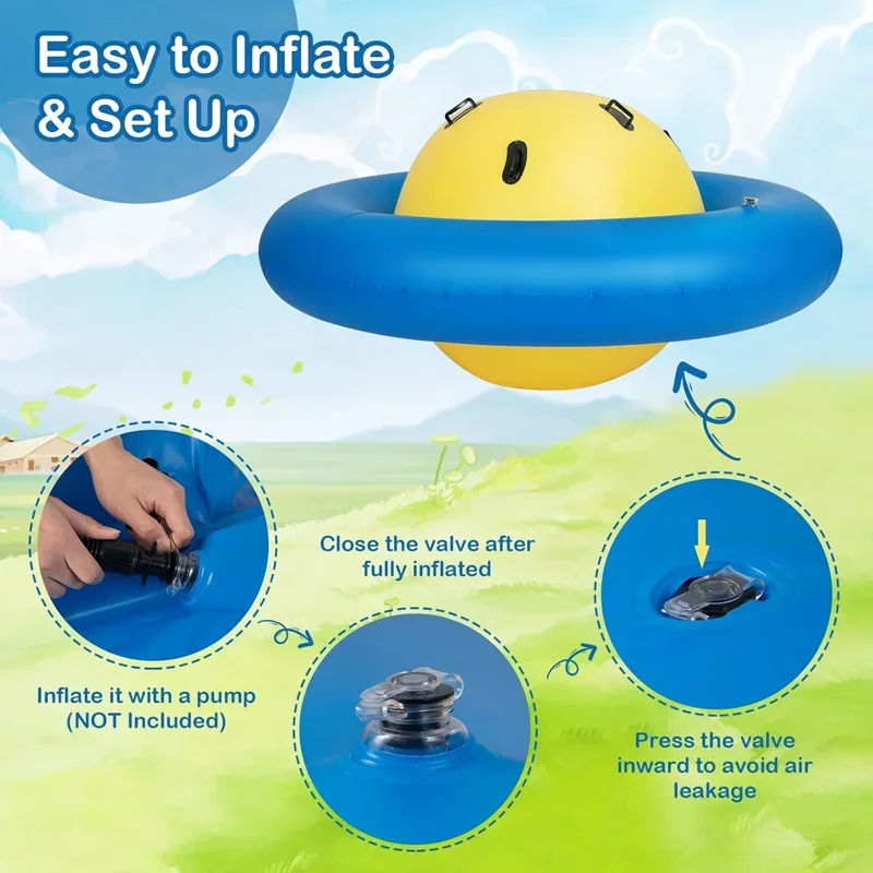 Children's Outdoor Sports  Spinning Ball Dome Rocking Chair PVC Inflatable Swing Ball Trampoline Seesawpromote Sales - view 2