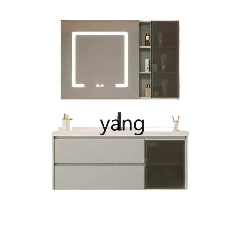 CX washbasin cabinet combination bathroom washbasin ceramic integrated basin oak smart mirror cabinet customization