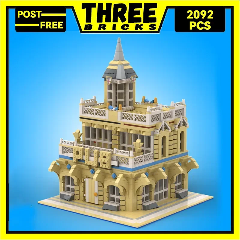 ThreeBricks Moc Building Blocks Street View Model Series Street Corner Bar Technology Bricks DIY Toys For Kids Children Gifts