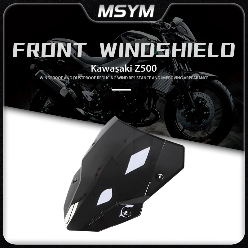

Motorcycle Windscreen Windshield Wind Screen Shield Deflector Accessories For Kawasaki Z500 Z 500 z500 SE ABS 2024 2025