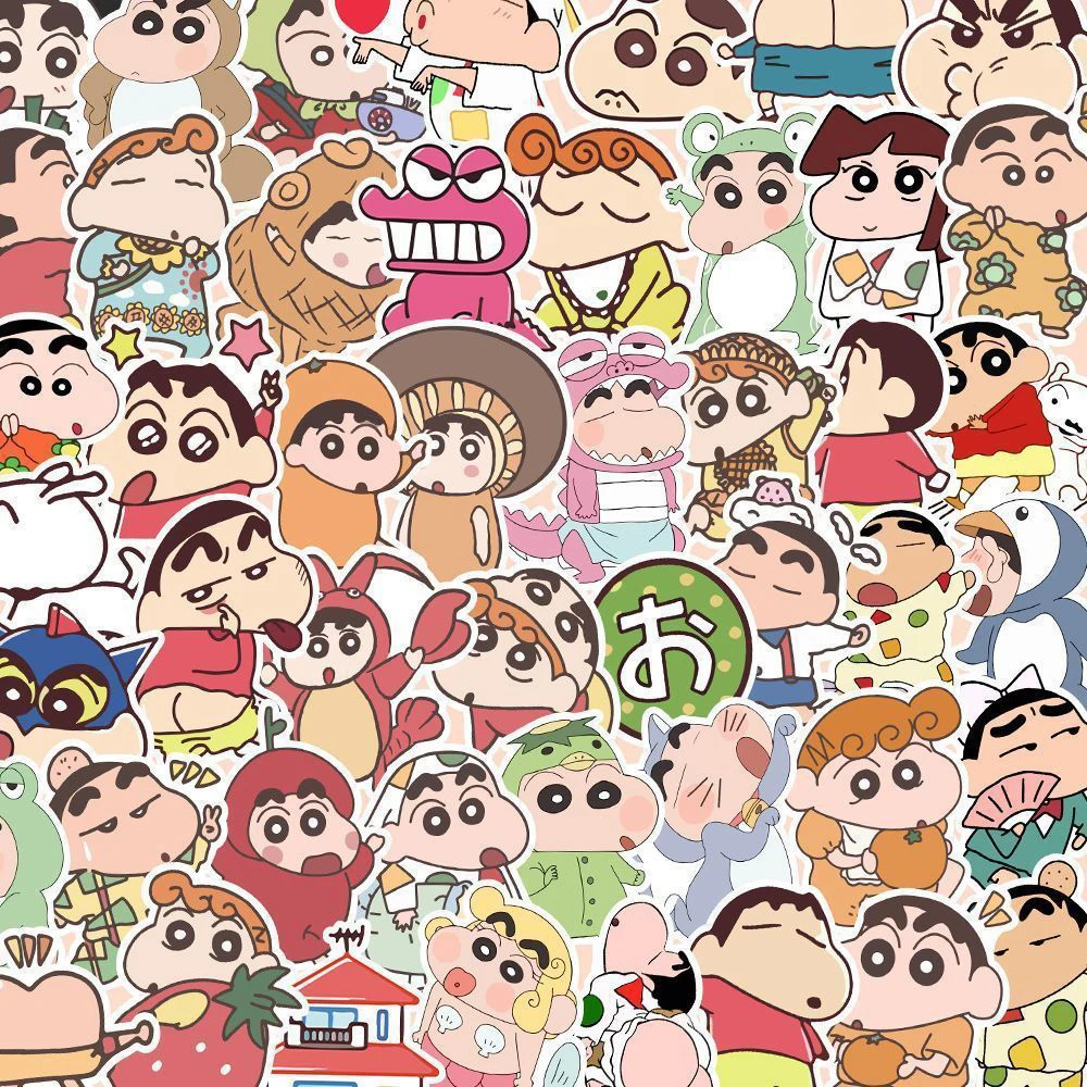 

10/30/50/100pcs Funny Anime Crayon Shin Chan Stickers Cute Cartoon Decals for Stationery Luggage Car Waterproof Graffiti Sticker