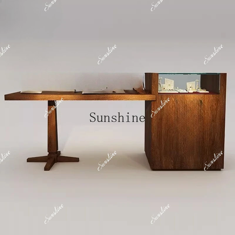 Clothing store display stand, flowing water table, high and low table display cabinet, movable  FT