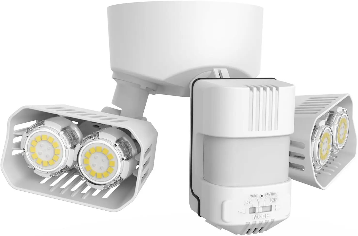

Уличные прожекторы с датчиком движения 28W 3500LM, 4 режима, IP65 водонепроницаемые, для гаража, двора - белые, с проводным подключением
