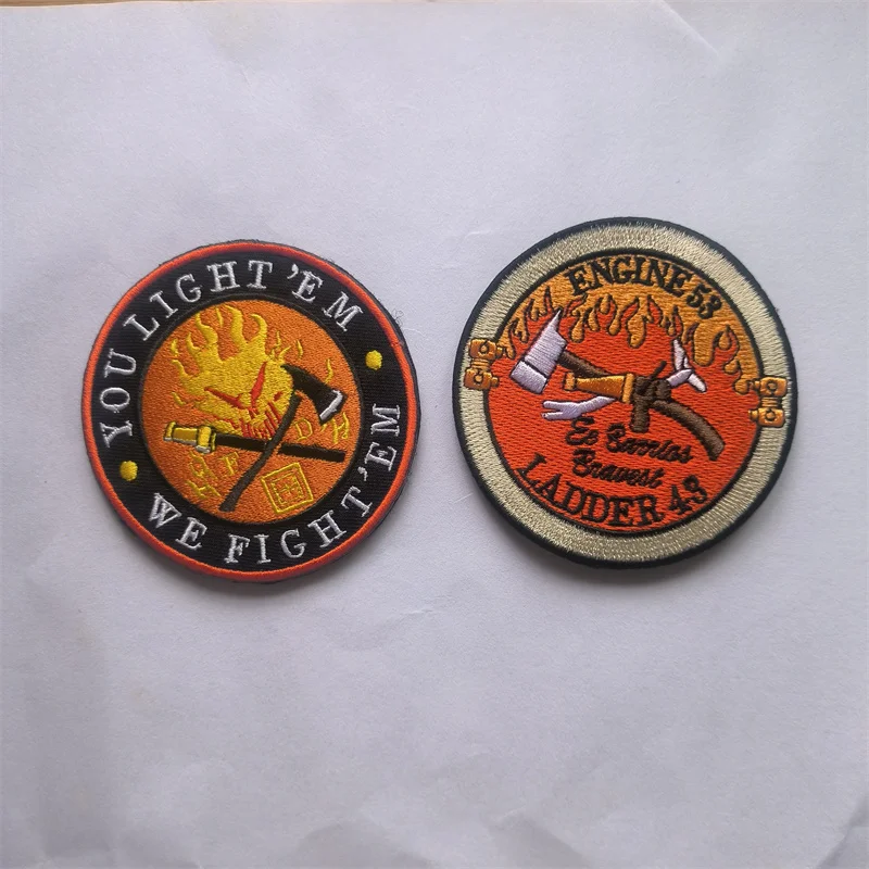 USA  Red Wing Murphy Engine 53  patches Ladder 43 Firefighter Tactical  Patch for coat cloth