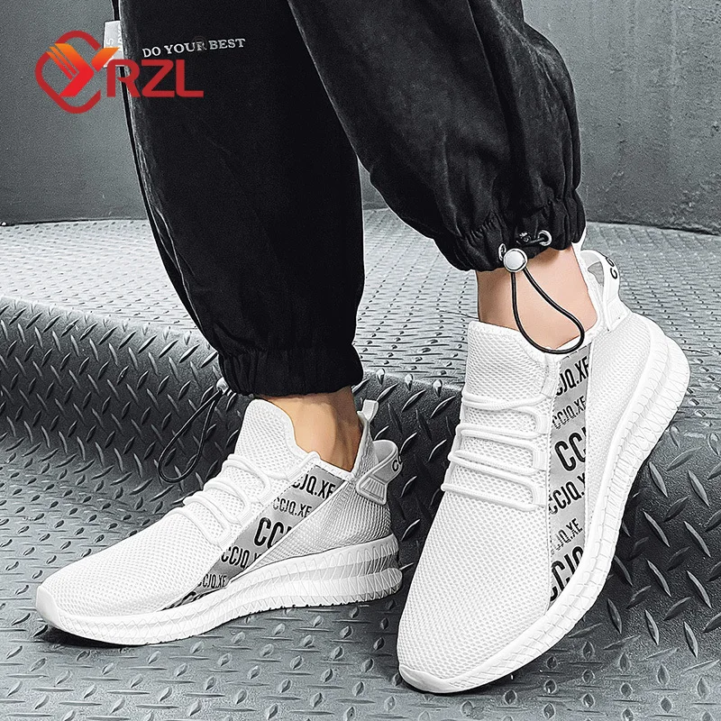 YRZL zapatillas de correr para hombre, zapatos deportivos ligeros de alta calidad, clásicos, de malla, transpirables, informales, a la moda