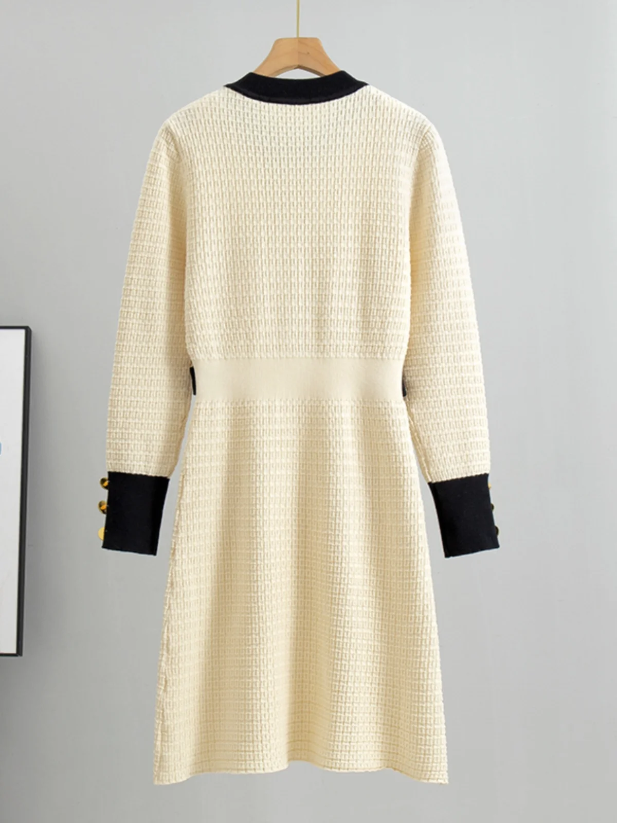 Ele Long Sve Knitted Dr Feminino Outono Inverno Sexy Lady Sle Faionable Casual redondo Ne Bodycon Dr Poliéster...