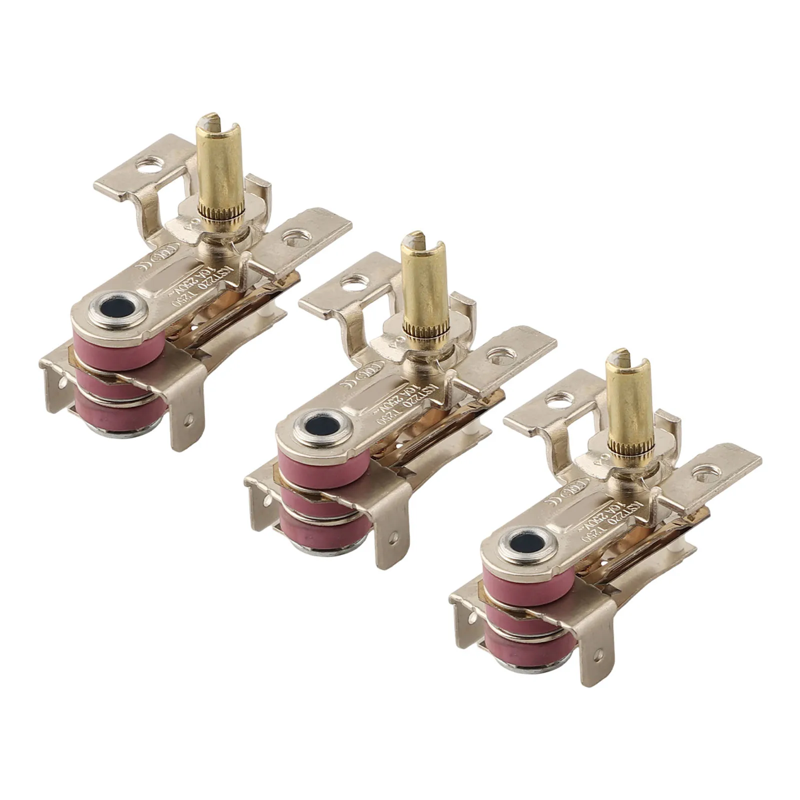 3 Pack Temperature Control Switches Adjustable Thermostat for Elextric Heater and Cooking Appliances Rated AC 250V 16A