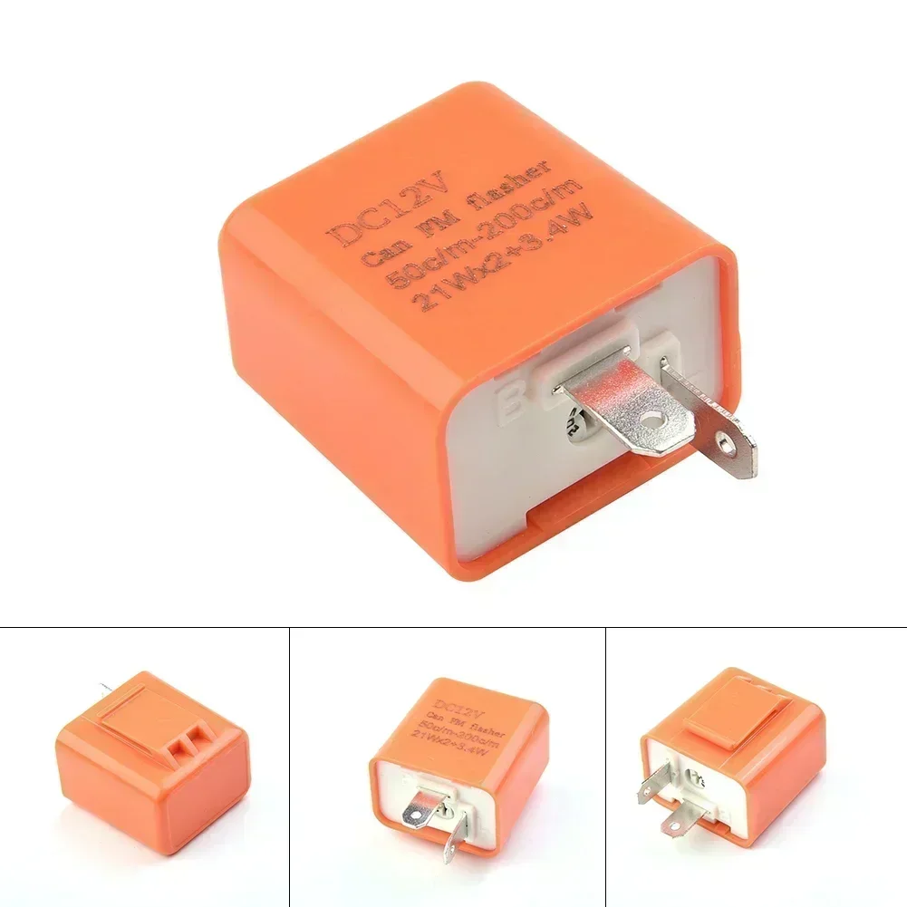 1pc 2-Pin LED Flasher Relay For Motorcycles – 12V, 50c/m To 200c/m Adjustable, Simplified Installation, Enhanced Stability