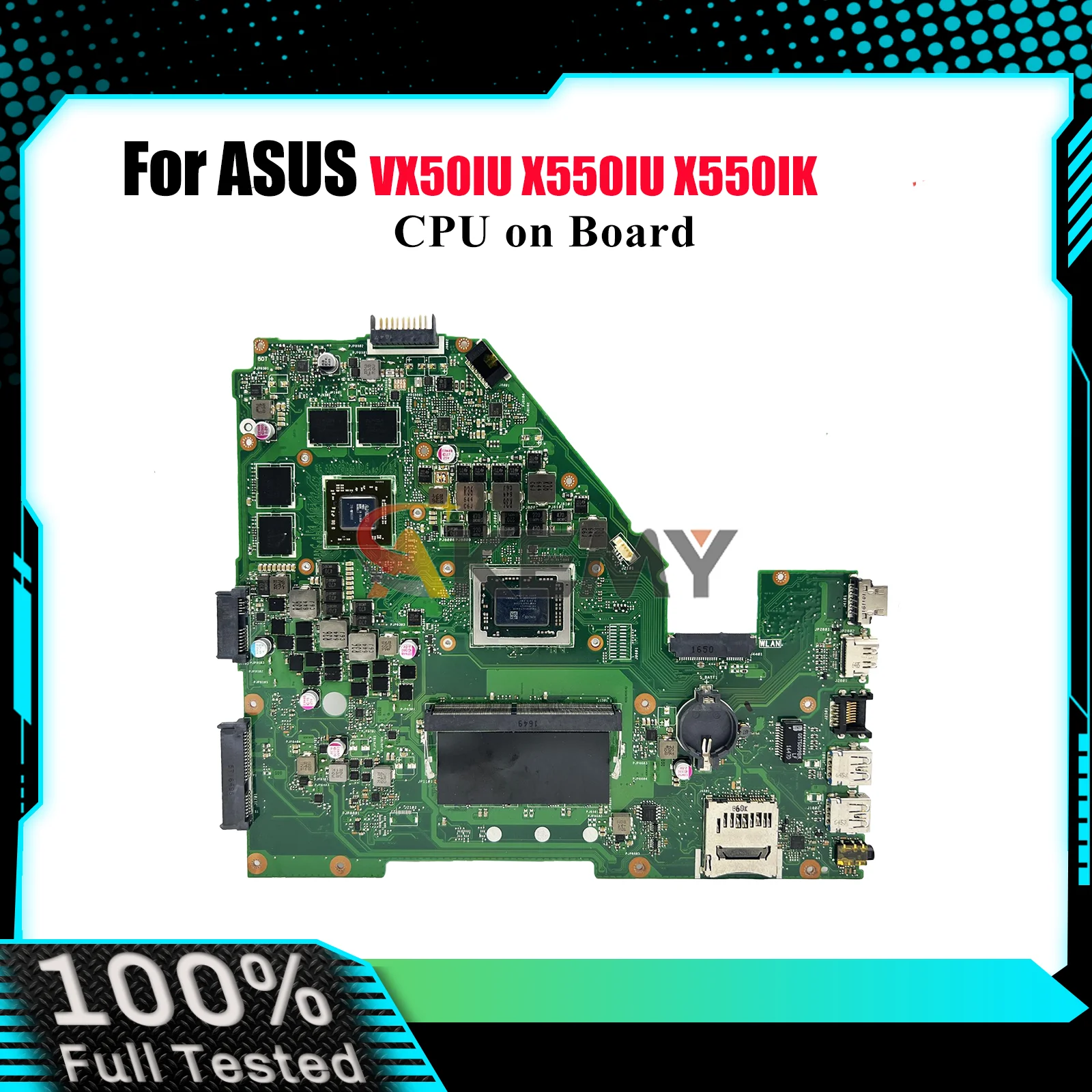 

X550IK Laptop Motherboard For ASUS VivoBook VX50IU X550IK X550I X550IU Notebook Mainboard With CPU 100% tests OK fast ship stk