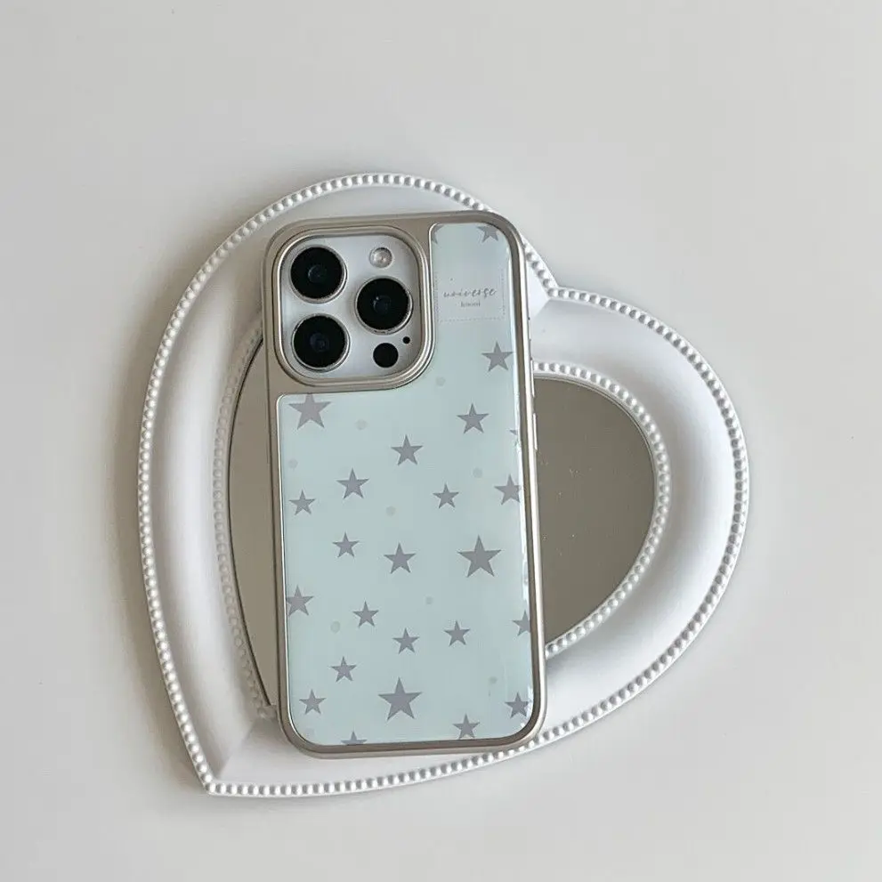 Cute Cartoon Star Ins Style Piattaforma Telaio Cassa Del Telefono Per IPhone 16 15 14 13 12 11 Pro Max XR XSMAX 16E 8 7 Plus Anti Caduta copertura