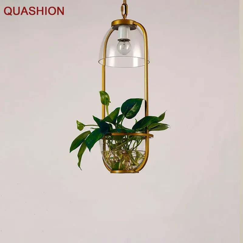 Pastoral Pendant Light American Style Modern Living Plant Flowerpot Planter lamp Restaurant Creative Cafe hotel decor