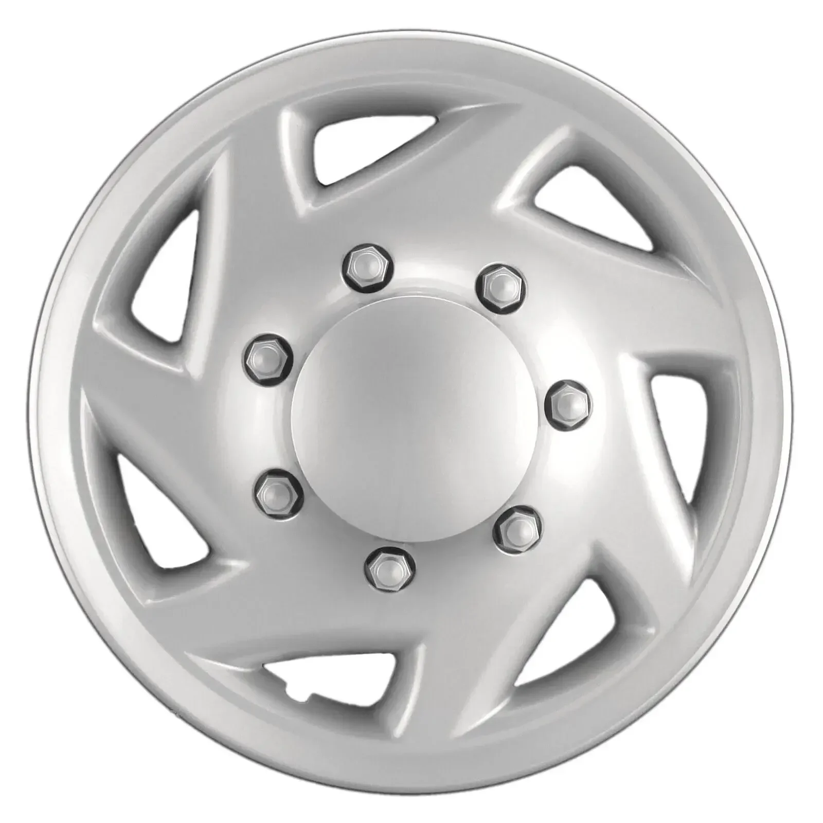 1Pc For Ford E-Series Van 1997-2023 Silver Hubcap 16-inch Heavy Duty Snap-On