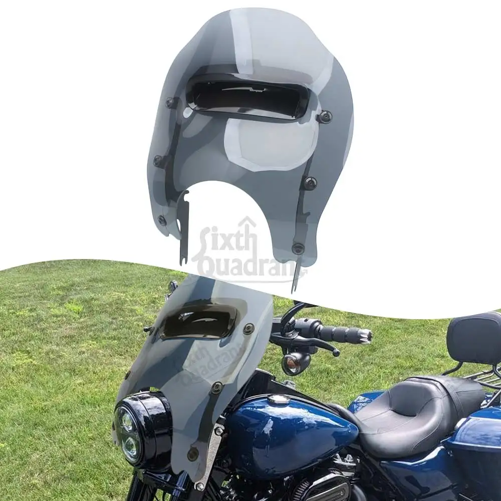 Motorcycle Wind Splitter Vented Windshield Acrylic Windscreens Fit For Harley Road King Classic FLHRC/I Special FLHRXS 1994-2025