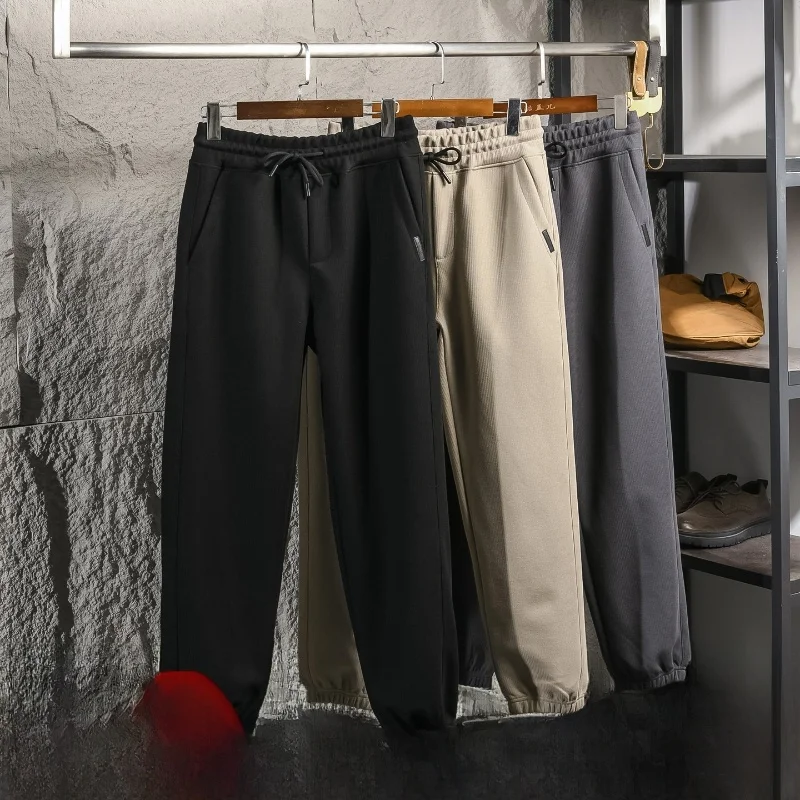 

Comfortable Men's Casual Faionable Loose Fit Breathable Polyester Cotton Blend Straight Leg Sweatpants Autumn Season