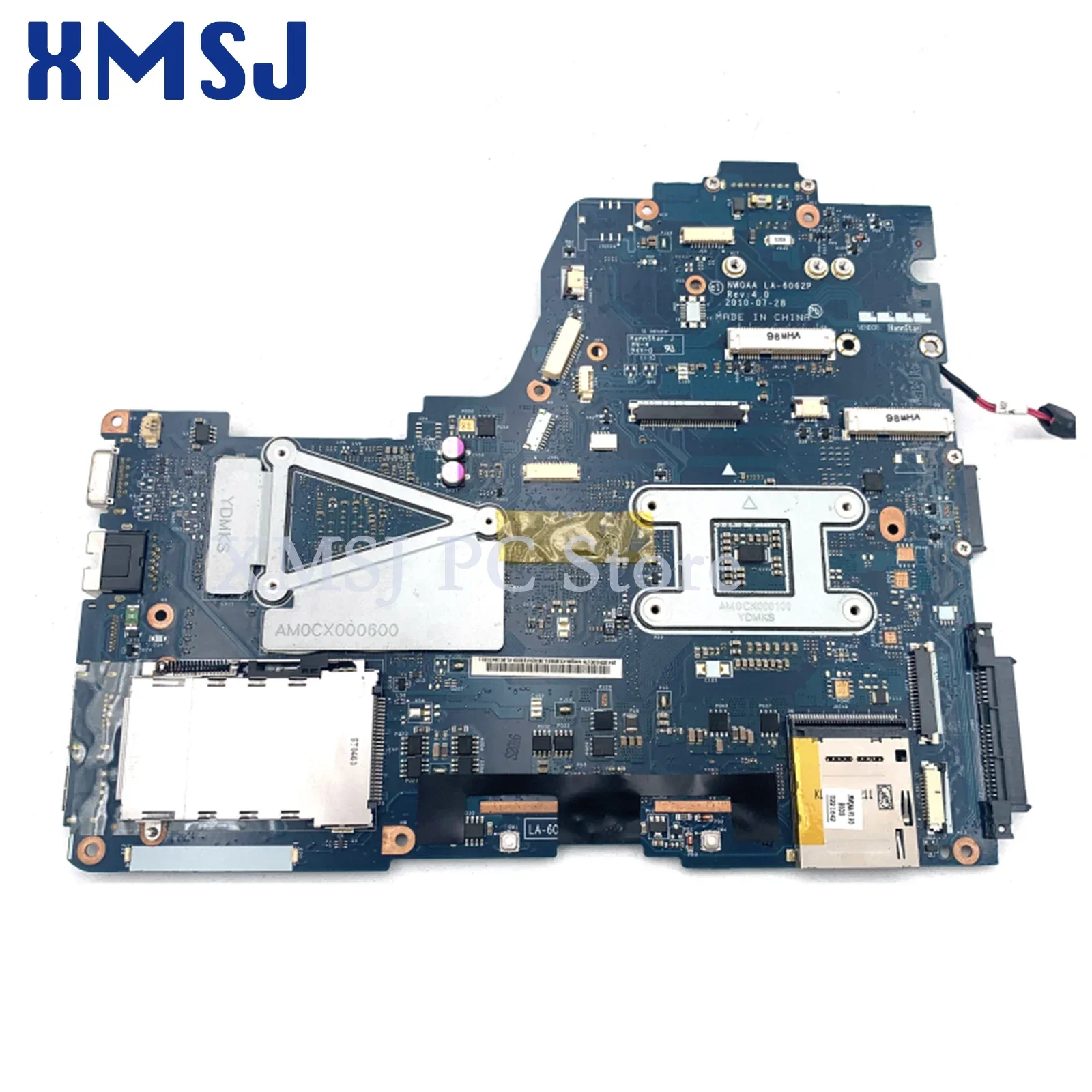 XMSJ For Toshiba Satellite A660 A665 K000109860 NWQAA LA-6062P Laptop Motherboard HM55 DDR3 GT330M Free CPU Main Board