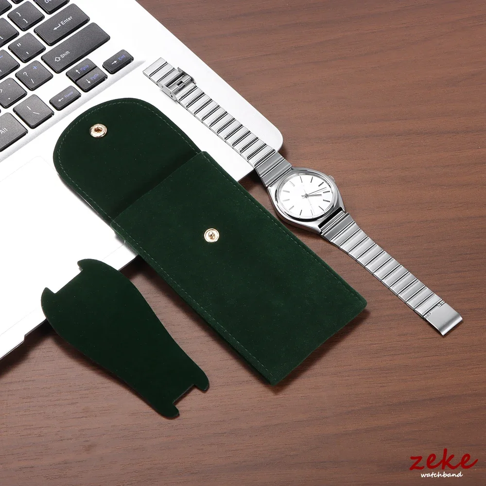 حقيبة ساعة مخملية أخضر أزرق أسود فلنلت حقيبة هدايا حقيبة تخزين للسفر حافظة متينة محمولة لحماية الغبار أخضر أحمر