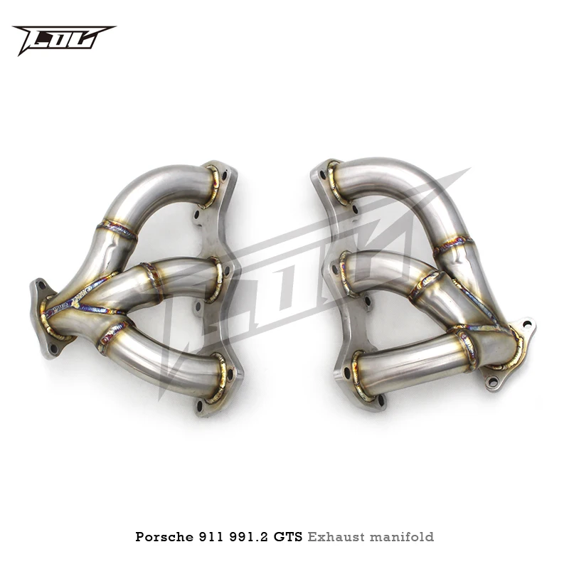 Head Section High flow Pipes Exhaust Pipes branch downpipe Exhaust Pipe with catalyst for Porsche 911 991.2 GTS 2011-